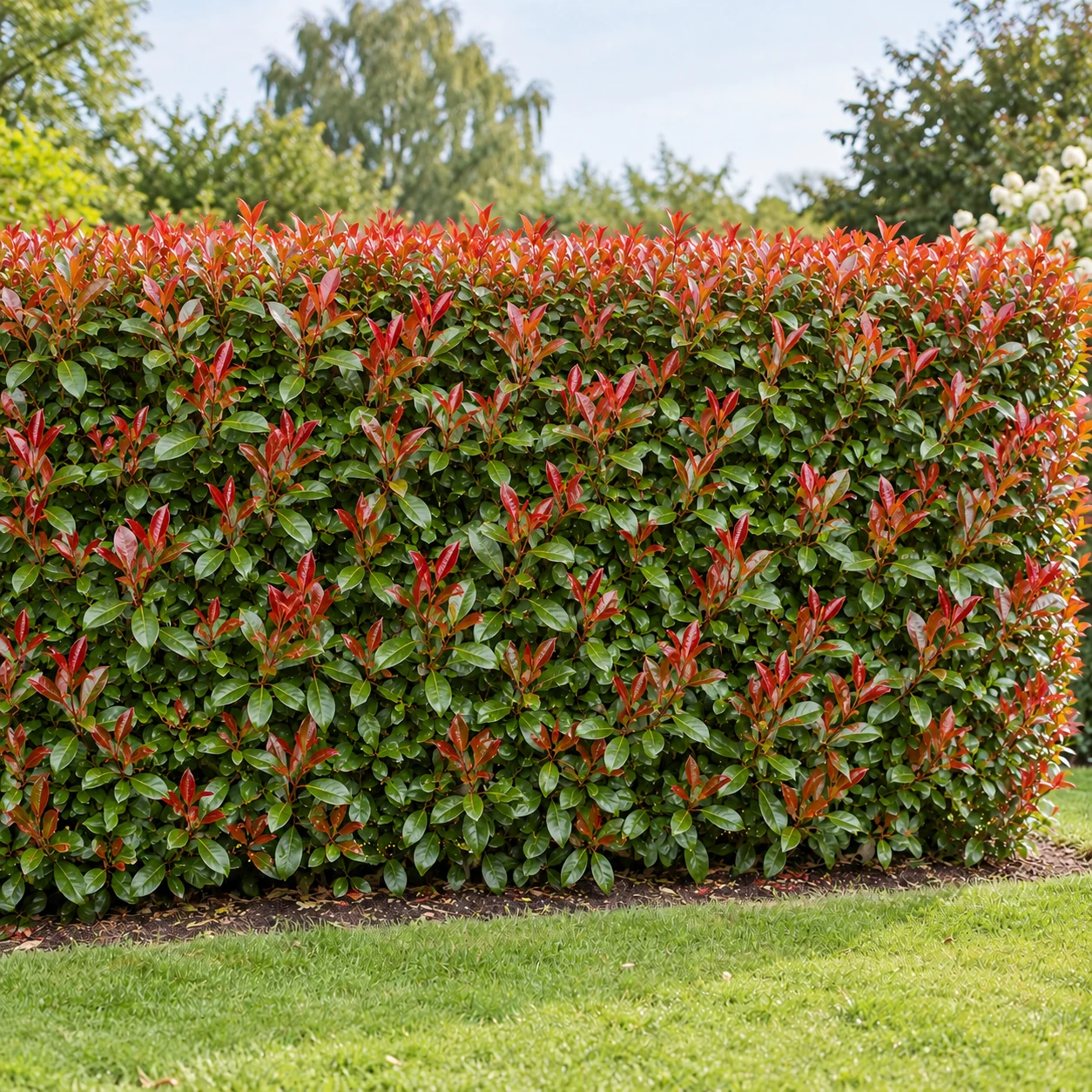 Photinia Red Robin – exemplu de gard viu